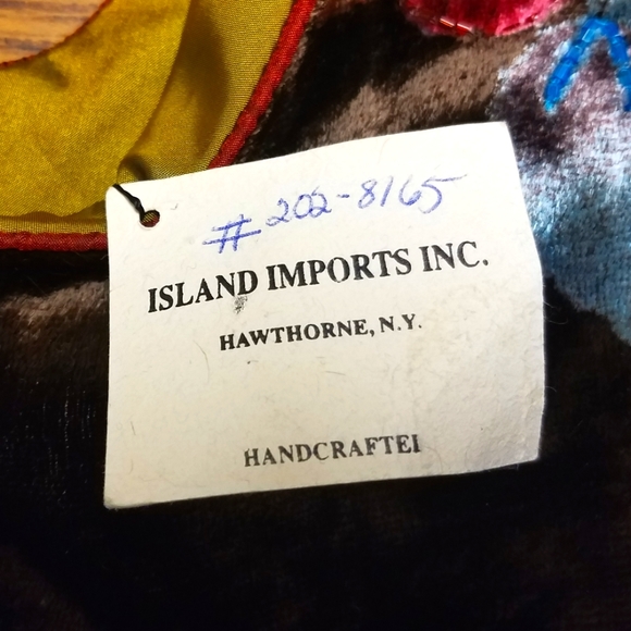 Christian Livingston Collection Velvet Bead Embellished Handcrafted Bag - Picture 5 of 5